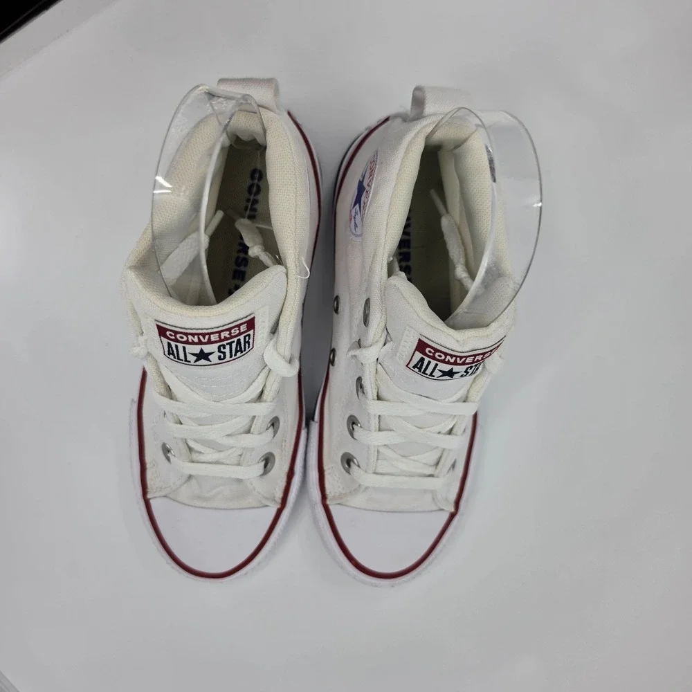 Converse Chuck Taylor All Star Street Mid Kids Shoes Size 1Y White Red Blue